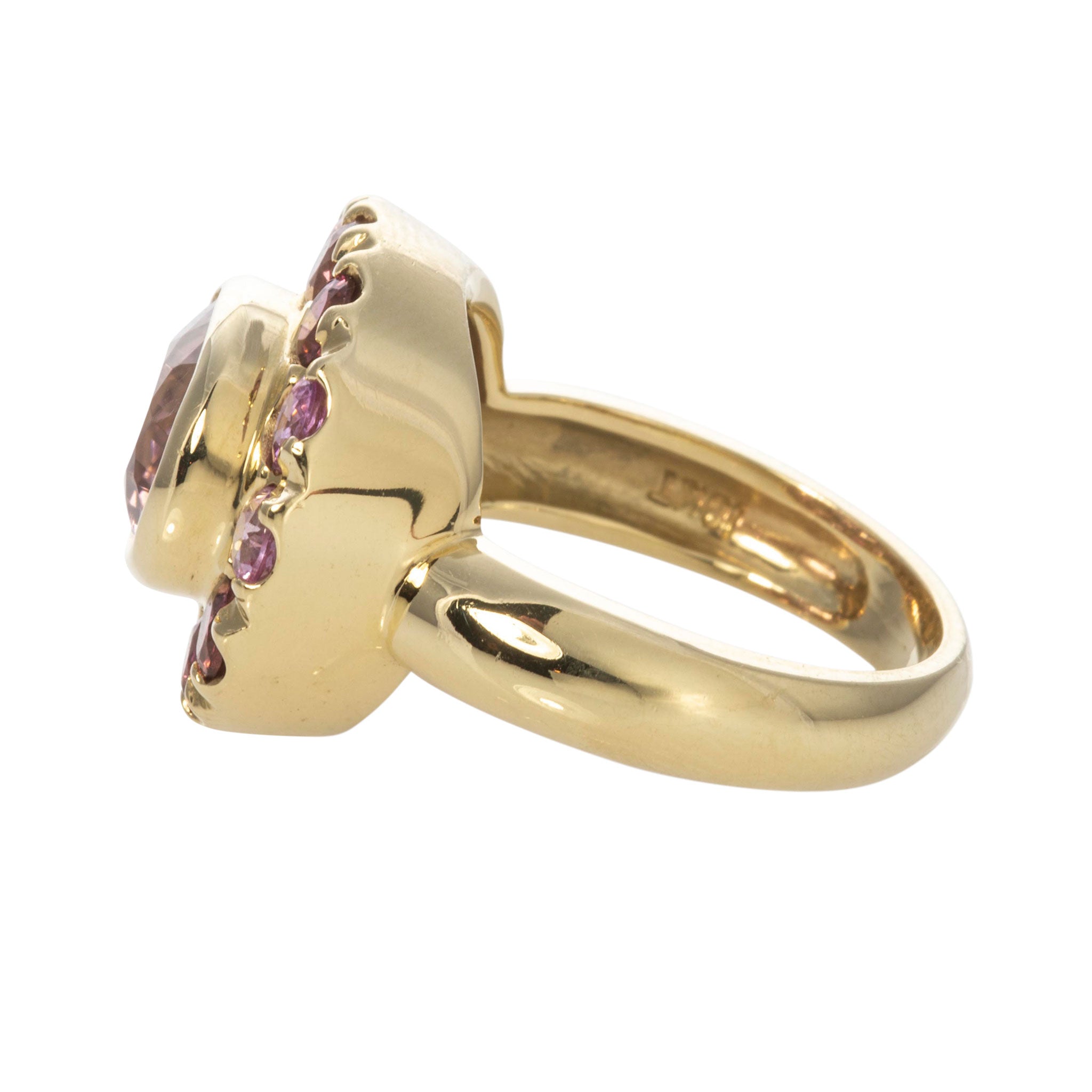 Mazza Pink Tourmaline & Pink Sapphire 18K Yellow Gold Ring