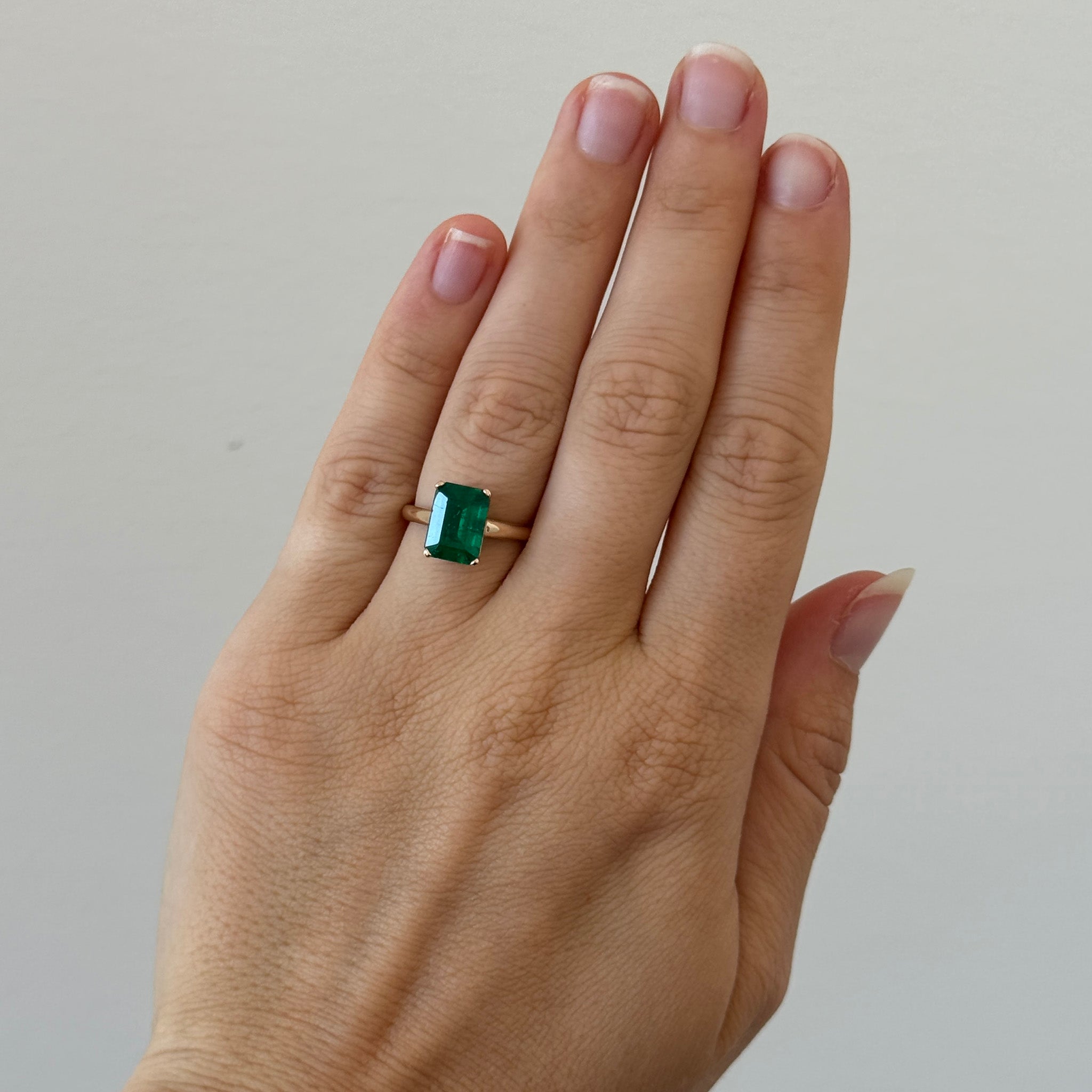 2.53ct Colombian Emerald-Cut Emerald 14K Yellow Gold Ring