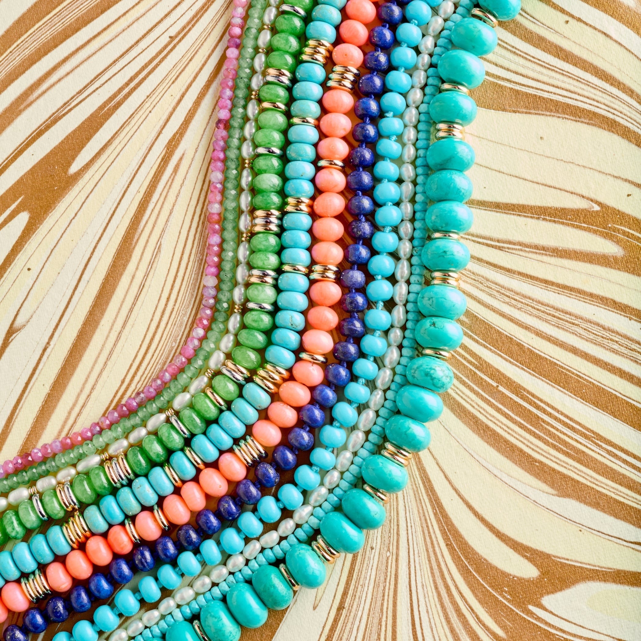 newsweetspot ネックレス　アクセサリー Jane Win Turquoise Gumdrop Beaded Necklace 16