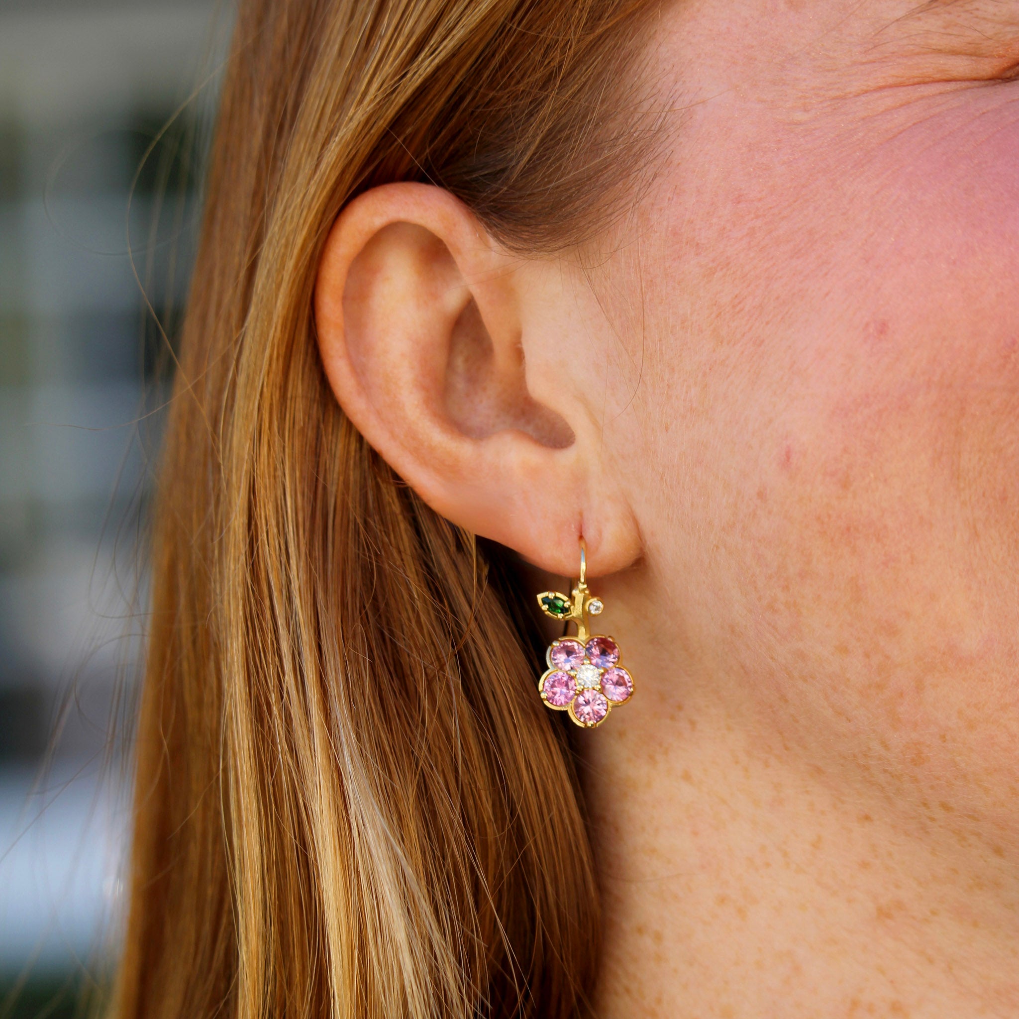 Paul Morelli Pink Sapphire Wild Child Drop Earrings