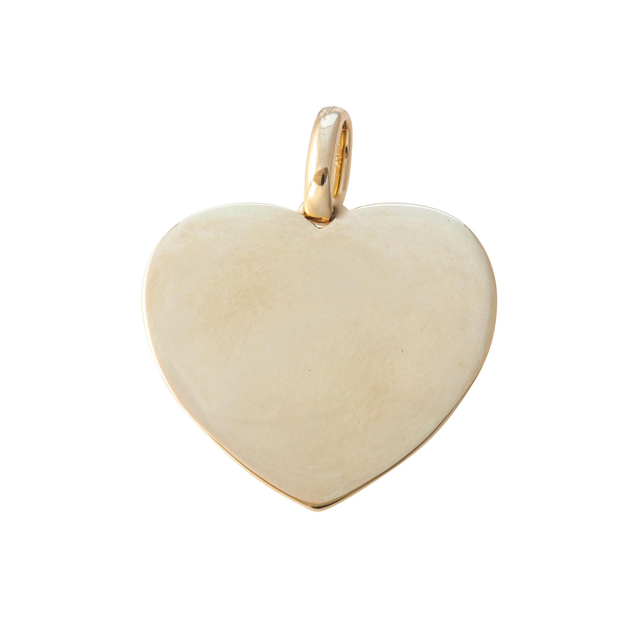 Sapphire & Diamond 14K Yellow Gold Heart Pendant