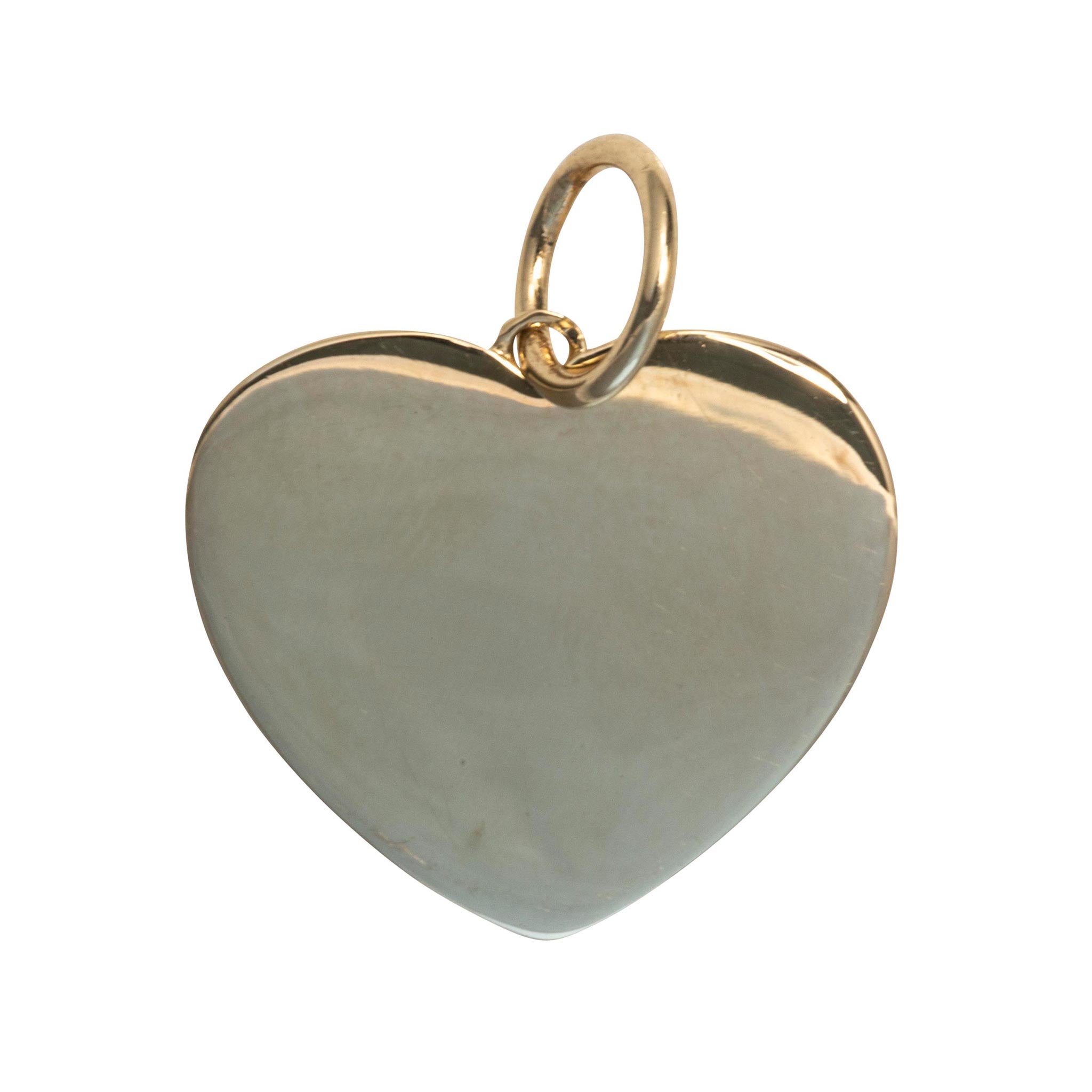 Back of 14K Yellow Gold Heart Pendant