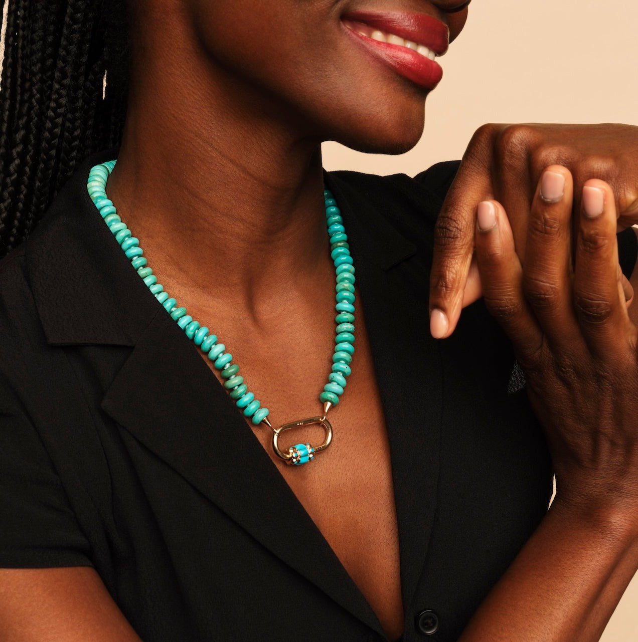 Marla Aaron Turquoise Rondelle Strand 16"