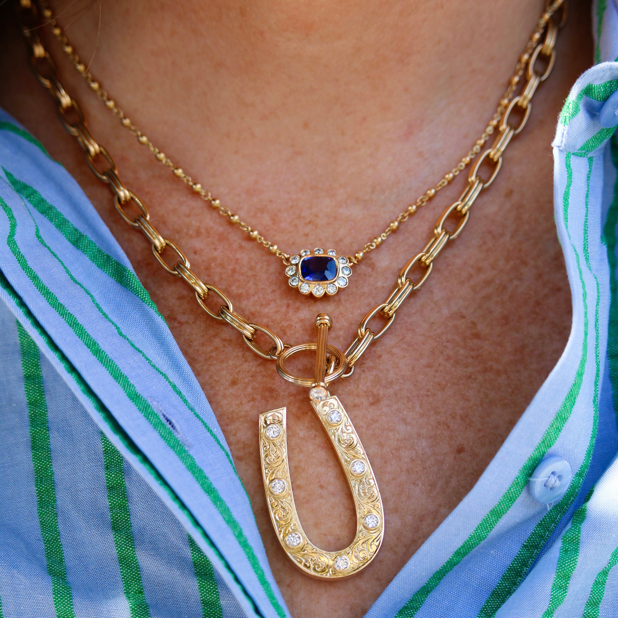 Single Stone Sapphire Lilibet Necklace