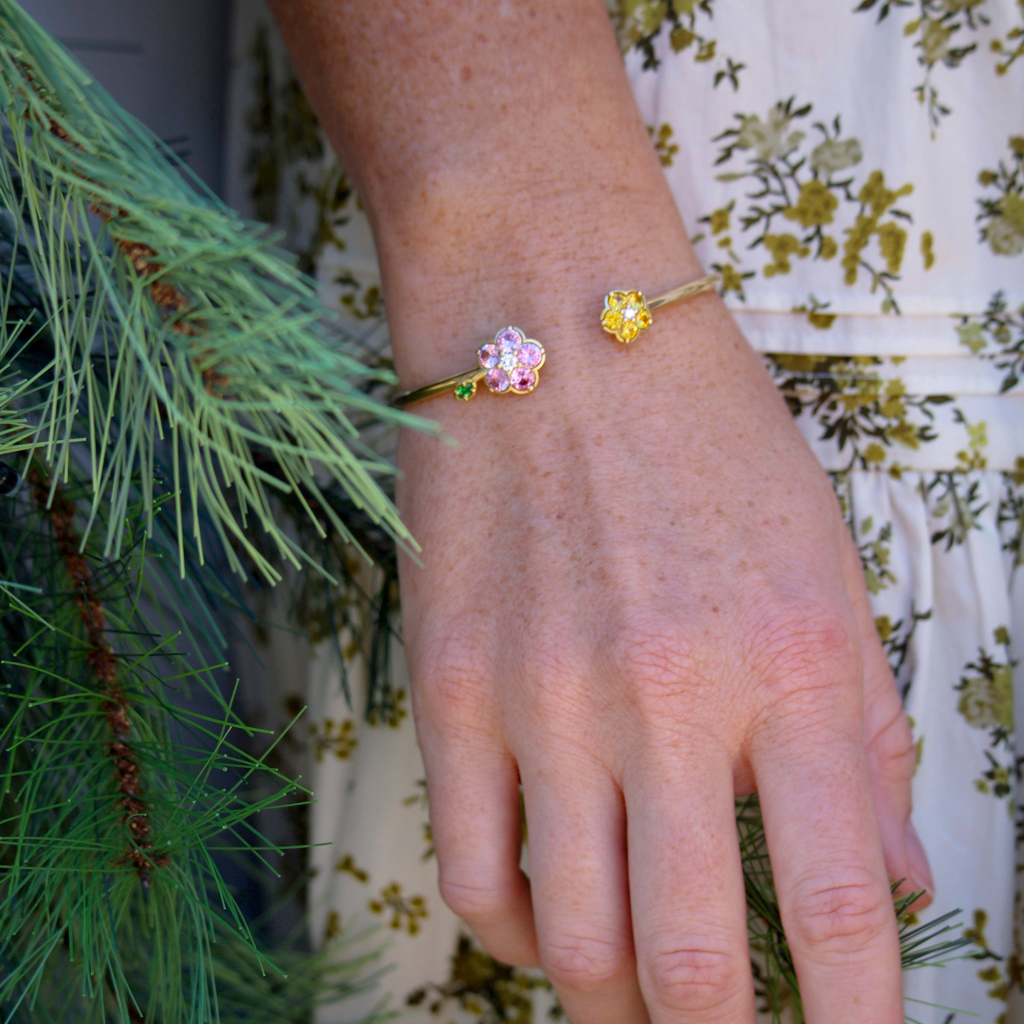 Paul Morelli Yellow & Pink Sapphire Wild Child Bangle