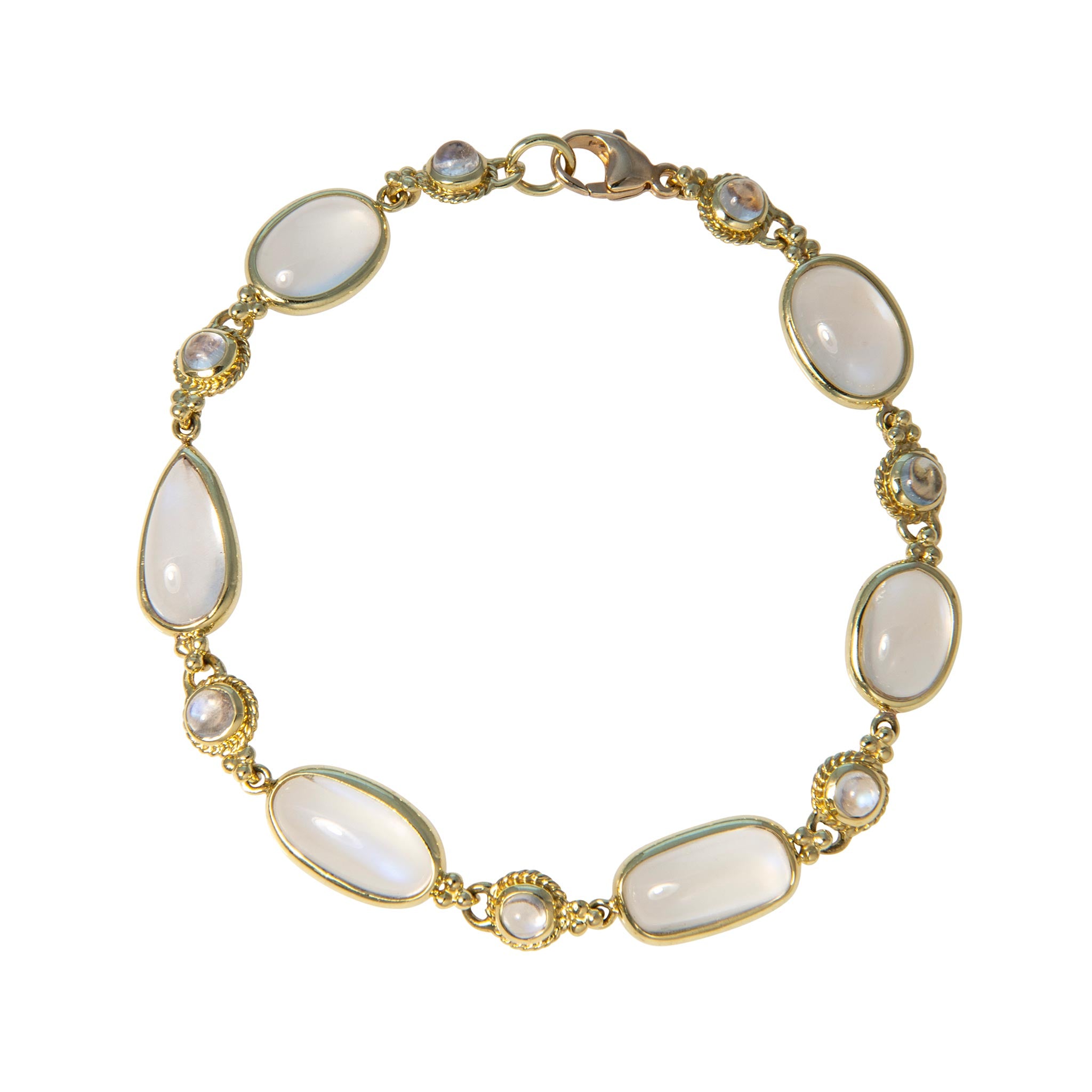 Mazza Moonstone 18K Yellow Gold Link Bracelet