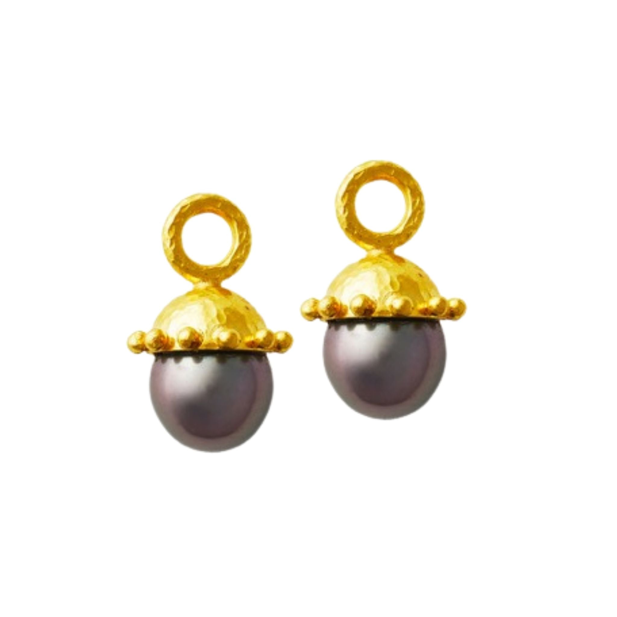 Elizabeth Locke South Sea Black Pearl Earring Charms