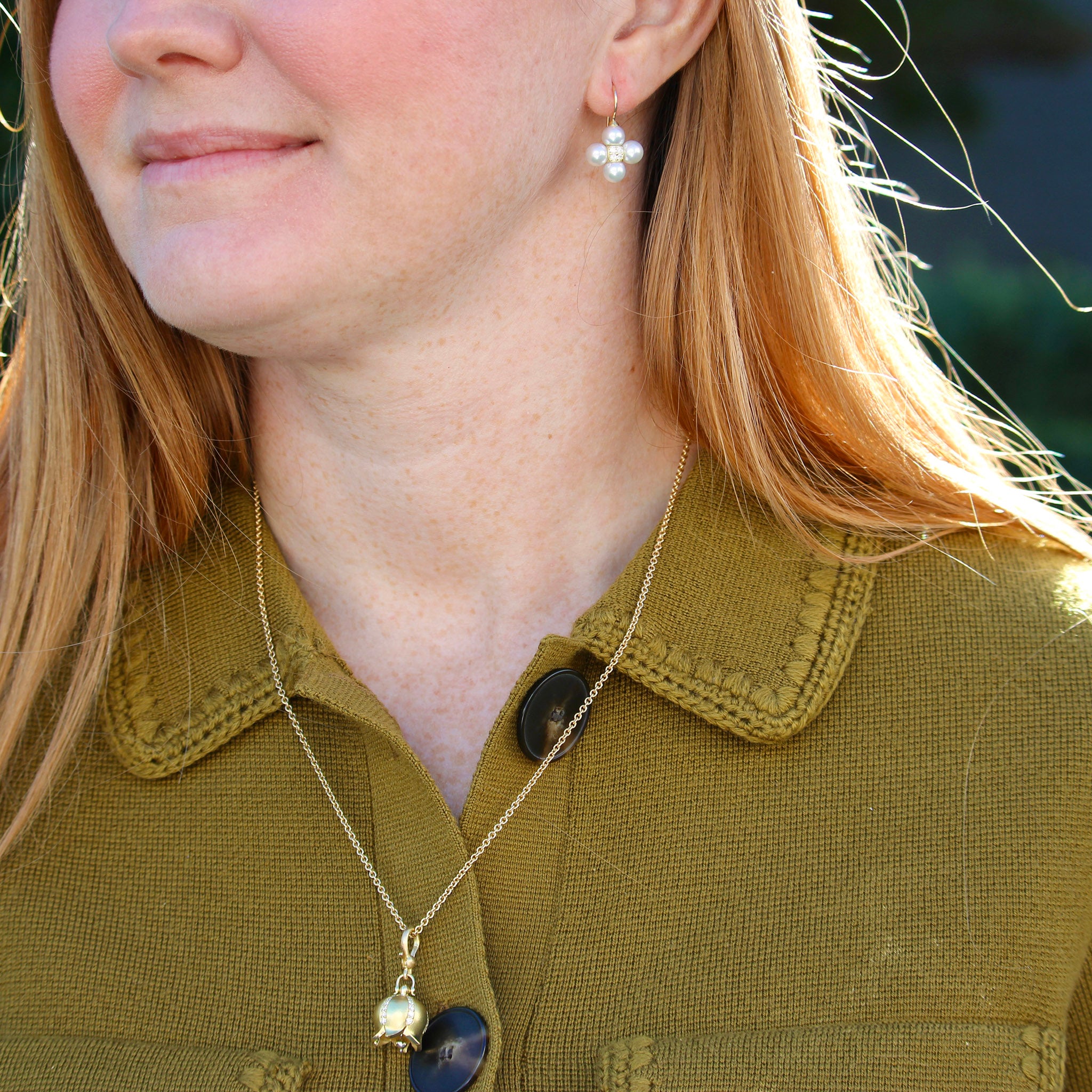 Paul Morelli Pearl & Diamond Sequence Drop Earrings