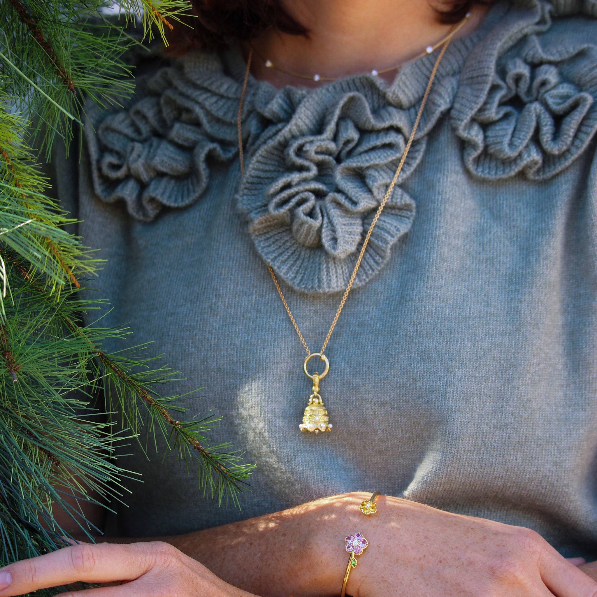 Paul Morelli Meditation Bell Slider Necklace