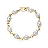 Mazza South Sea Pearl 14K Yellow Gold Link Bracelet