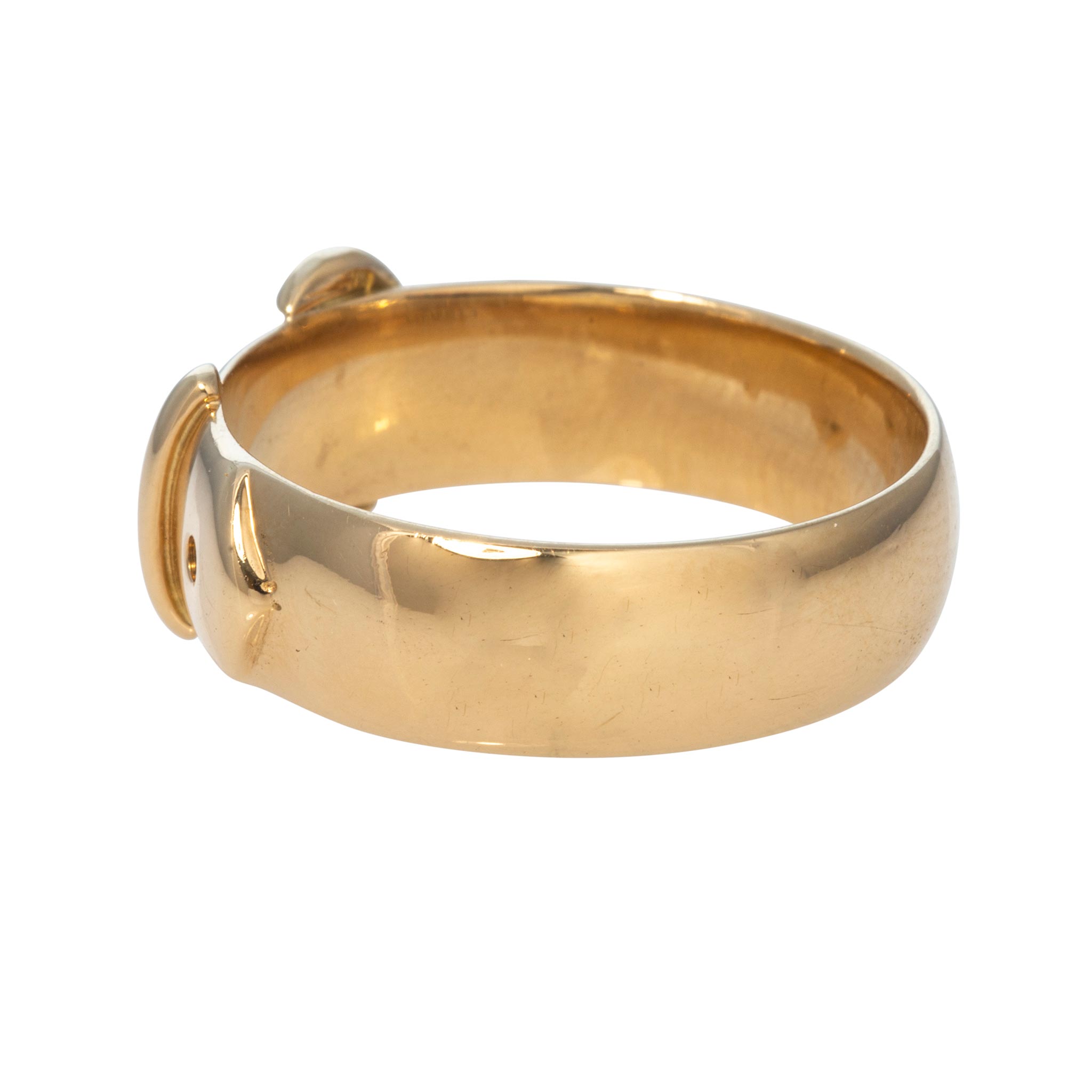 Edwardian 18K Yellow Gold Buckle Ring