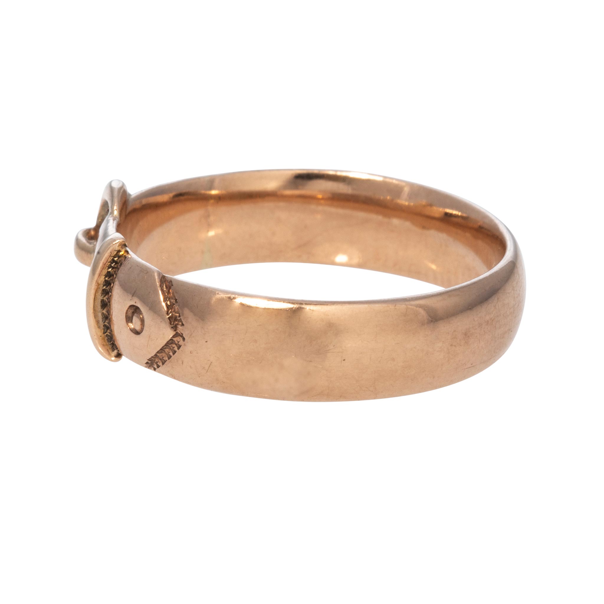 Edwardian 9K Gold Buckle Ring