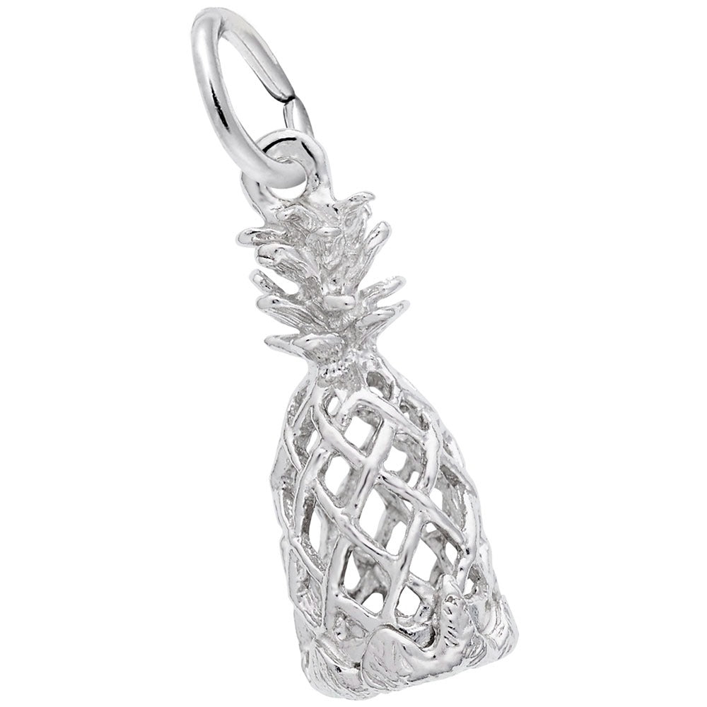 Sterling Silver Hollow Pineapple Charm
