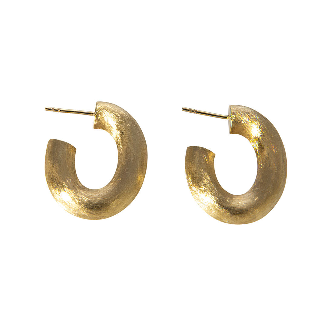 18K Yellow Gold 22x27mm Oval Hoop Earrings