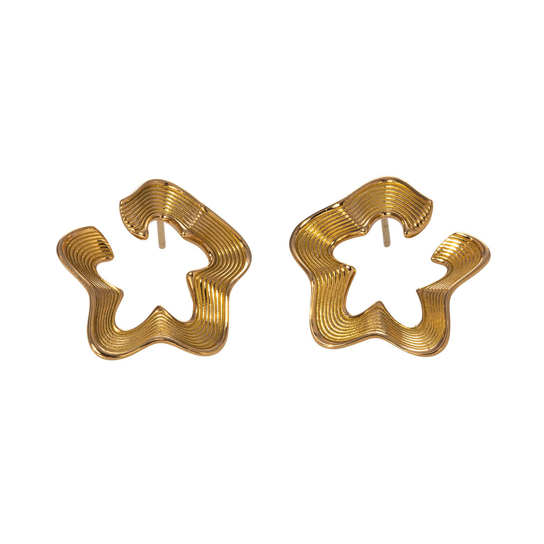 Aurelia Demark 18K Gold Ric Rac Small Earrings