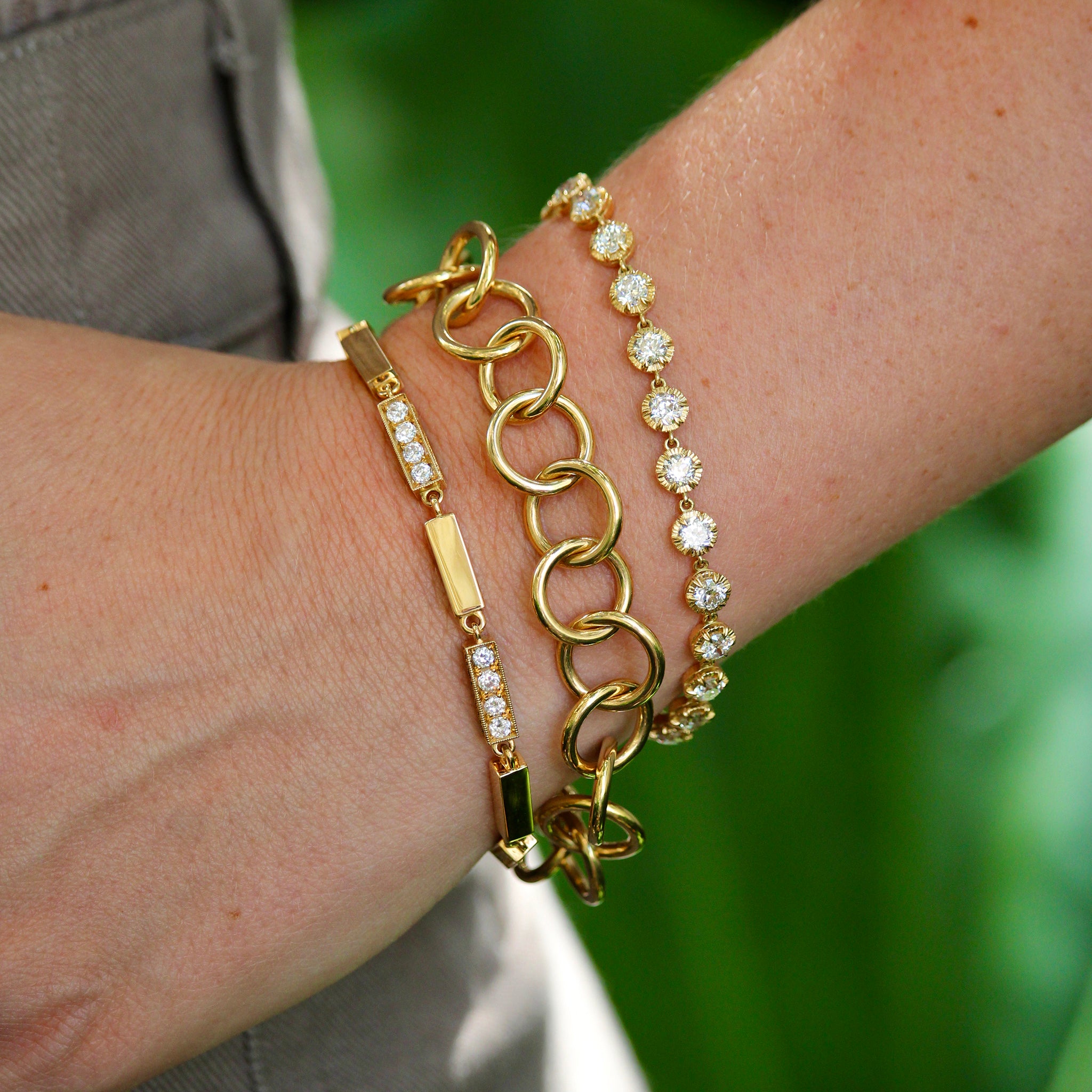 Single Stone Diamond Giana Bracelet, Club Bracelet, Arielle Bracelet