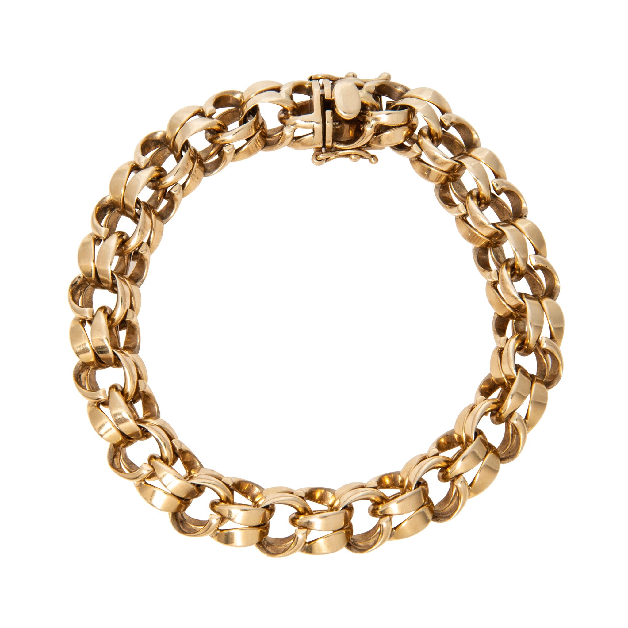 Vintage Tiffany & Co 14K Gold Double Link Bracelet