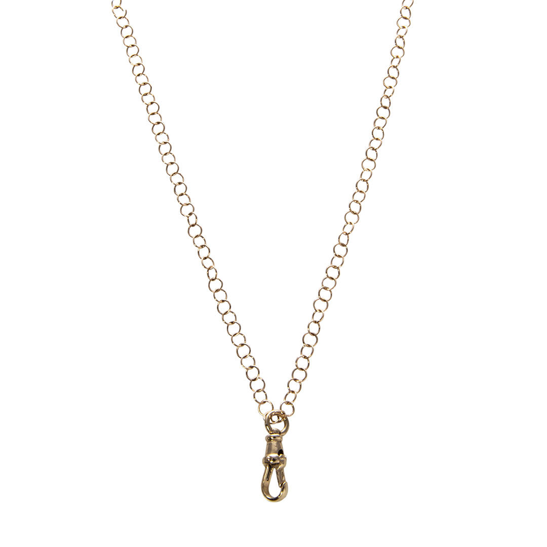 14K Yellow Gold Swivel Clip Cable Link Necklace