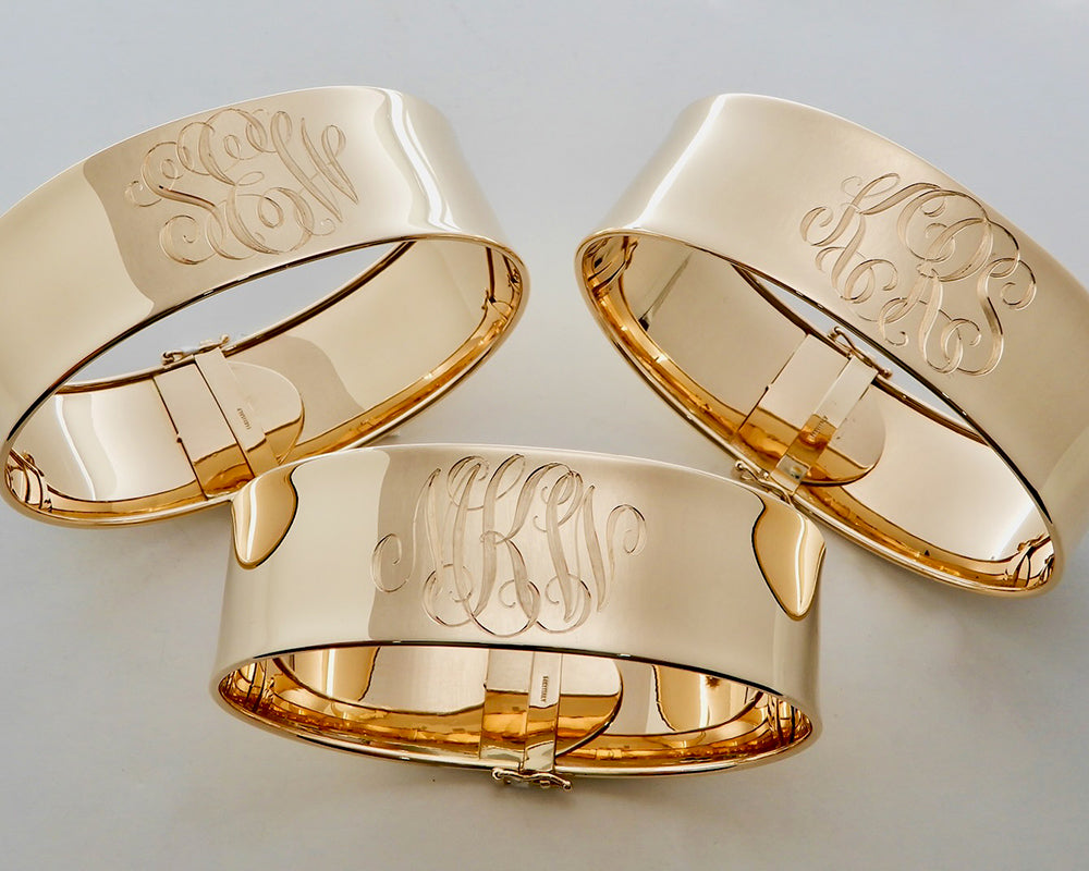 hand engraving style 471 on wide cuffs