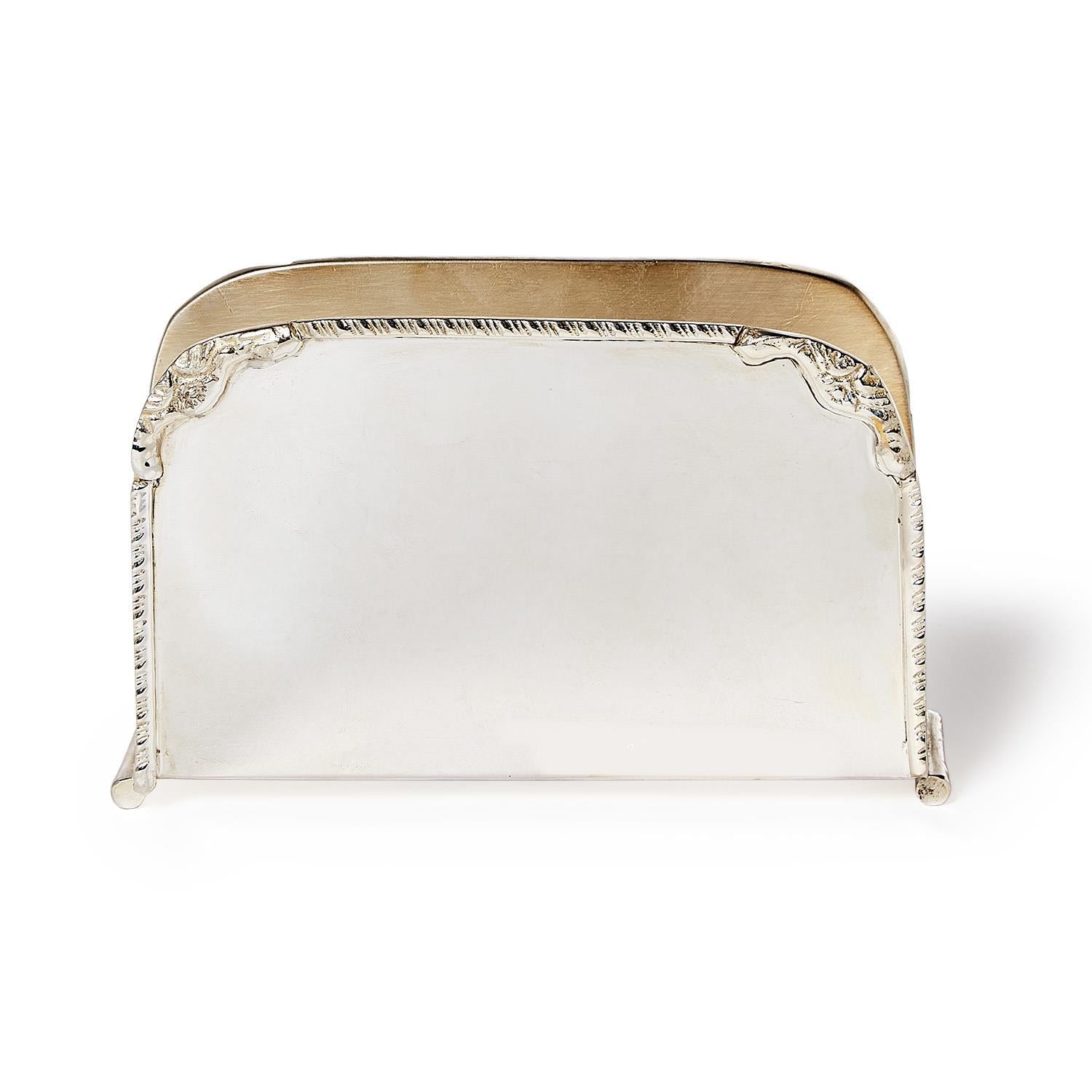 Silver-Plated Banquet Napkin Holder