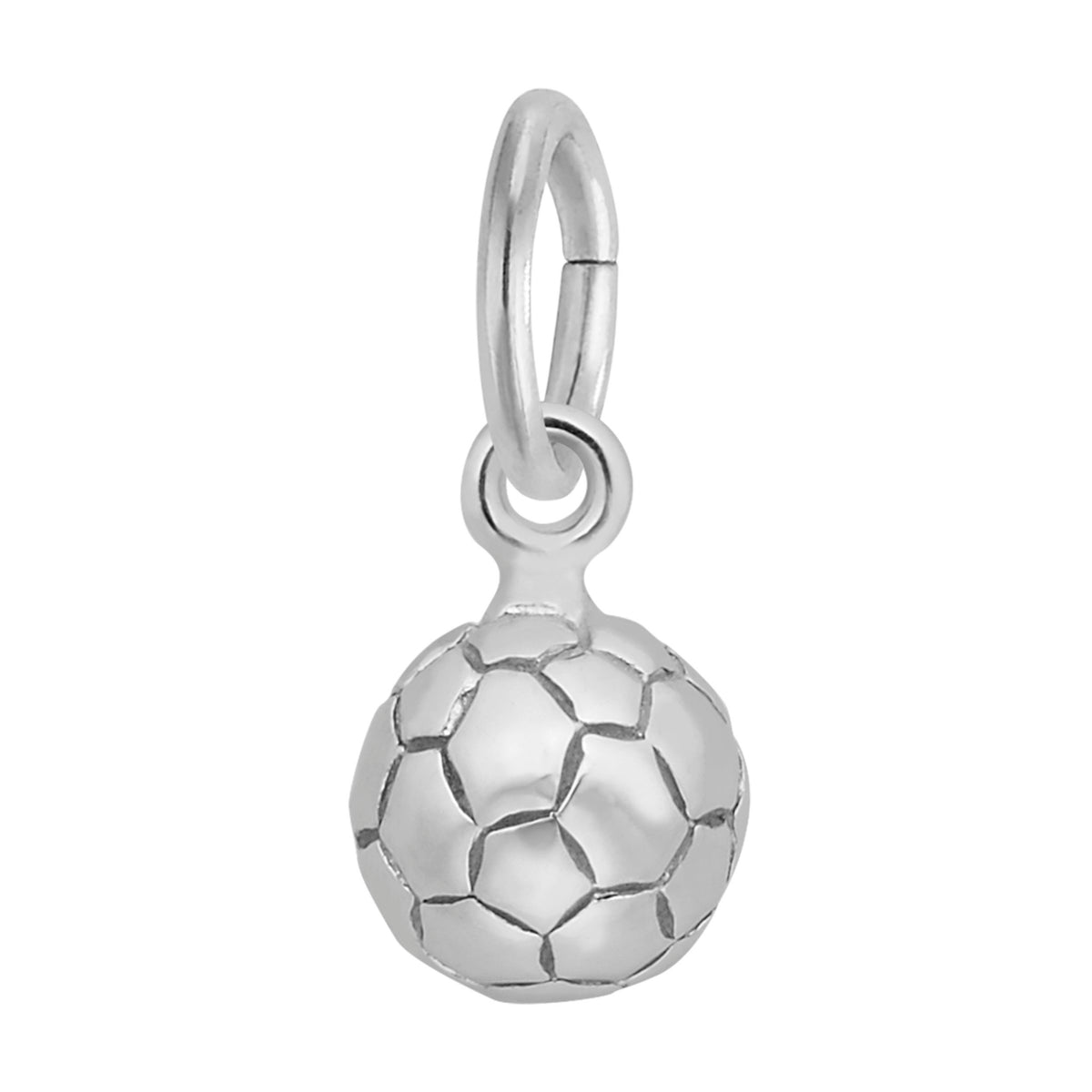 Sterling Silver Soccer Ball Accent Charm