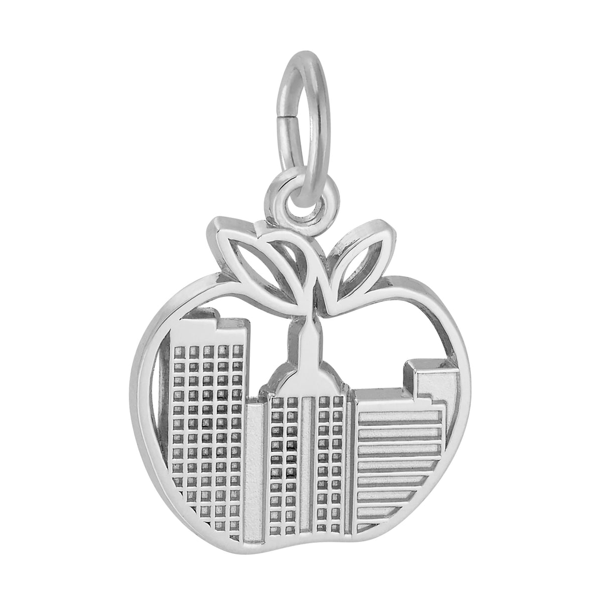 Sterling Silver Big Apple Skyline Charm