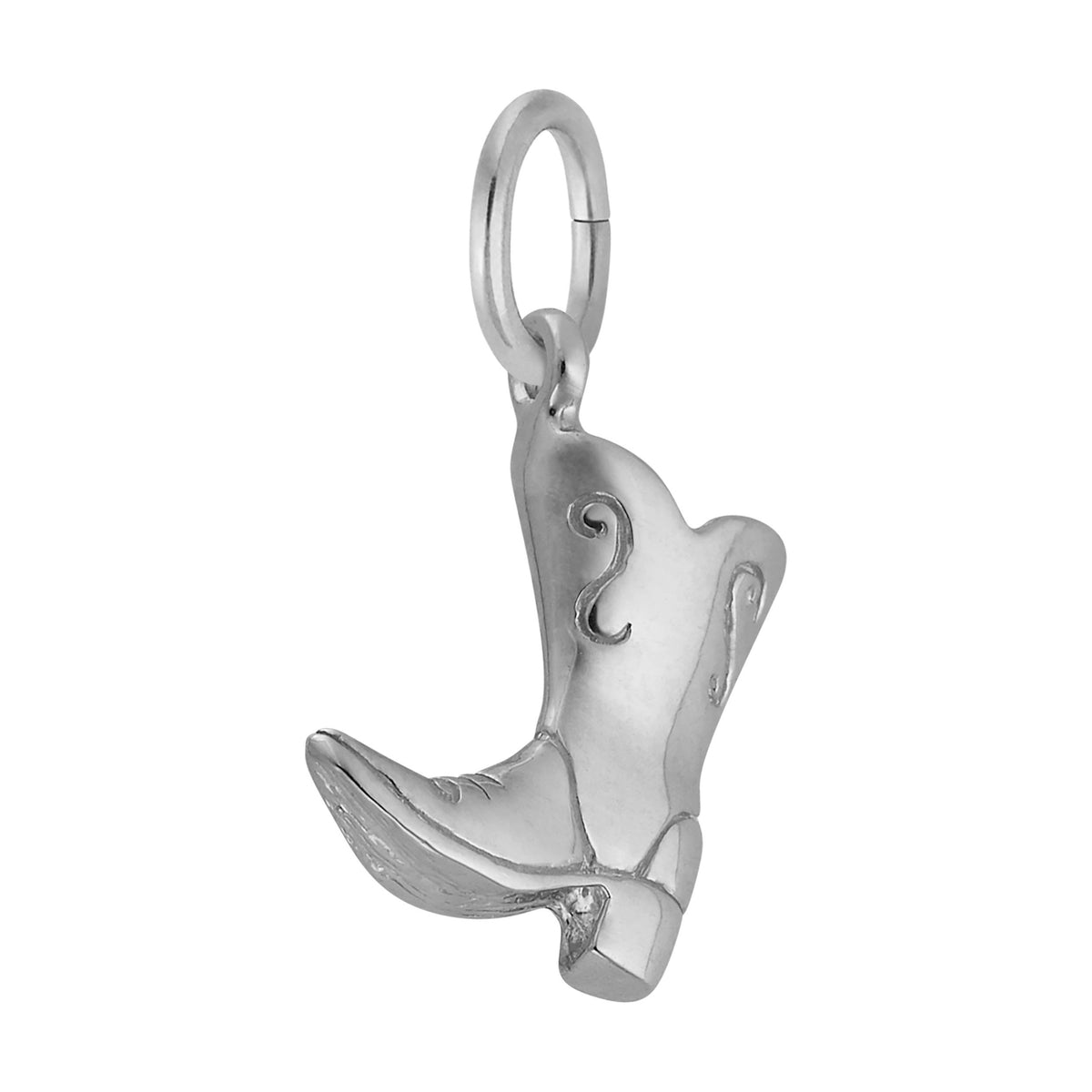 Sterling Silver Cowboy Boot Charm