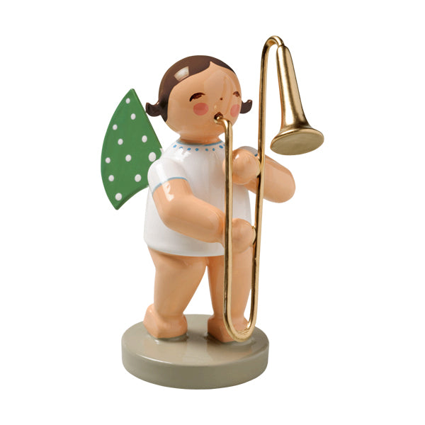 Wendt & Kuhn Angel with Trombone Wooden Figurine