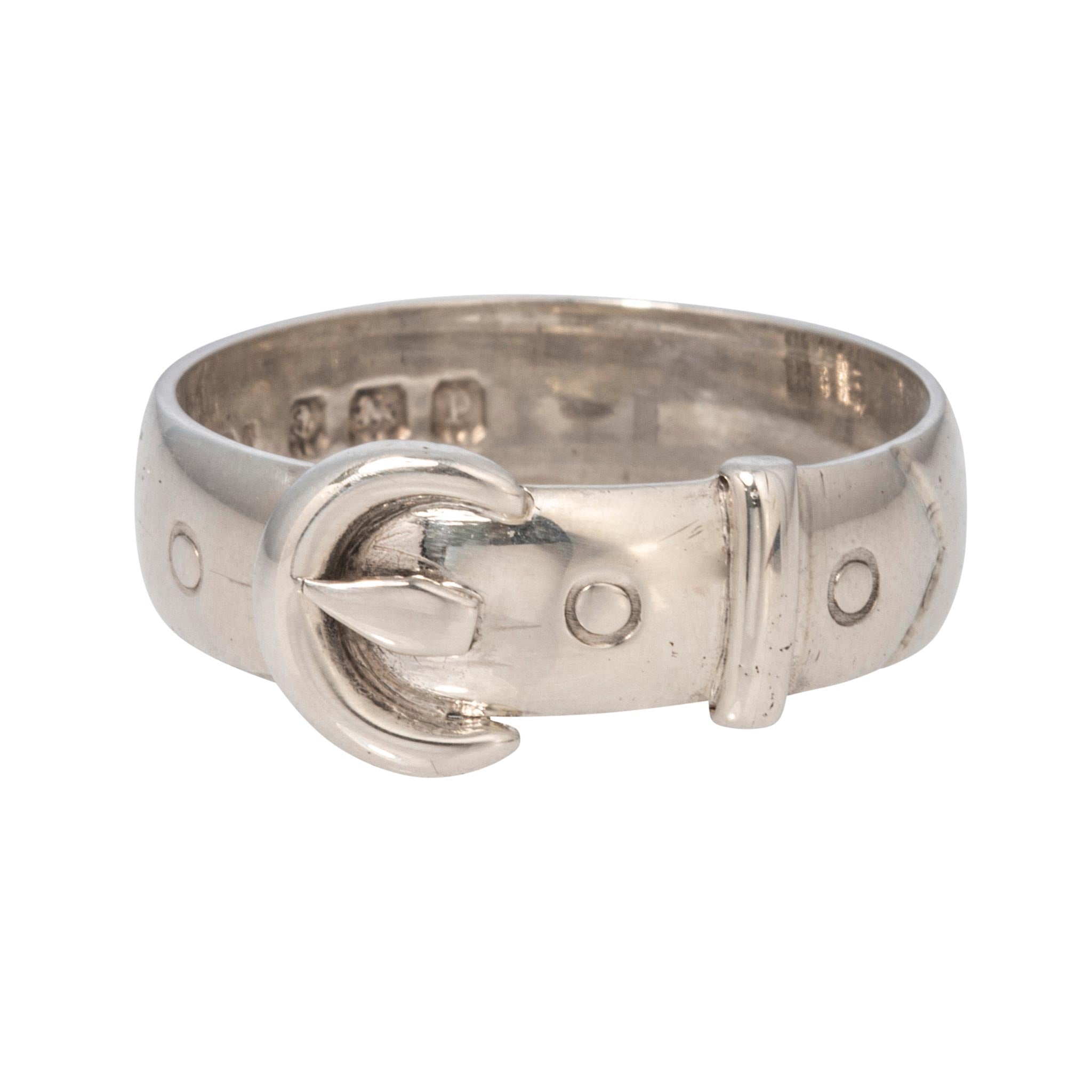 Edwardian Sterling Silver Buckle Ring