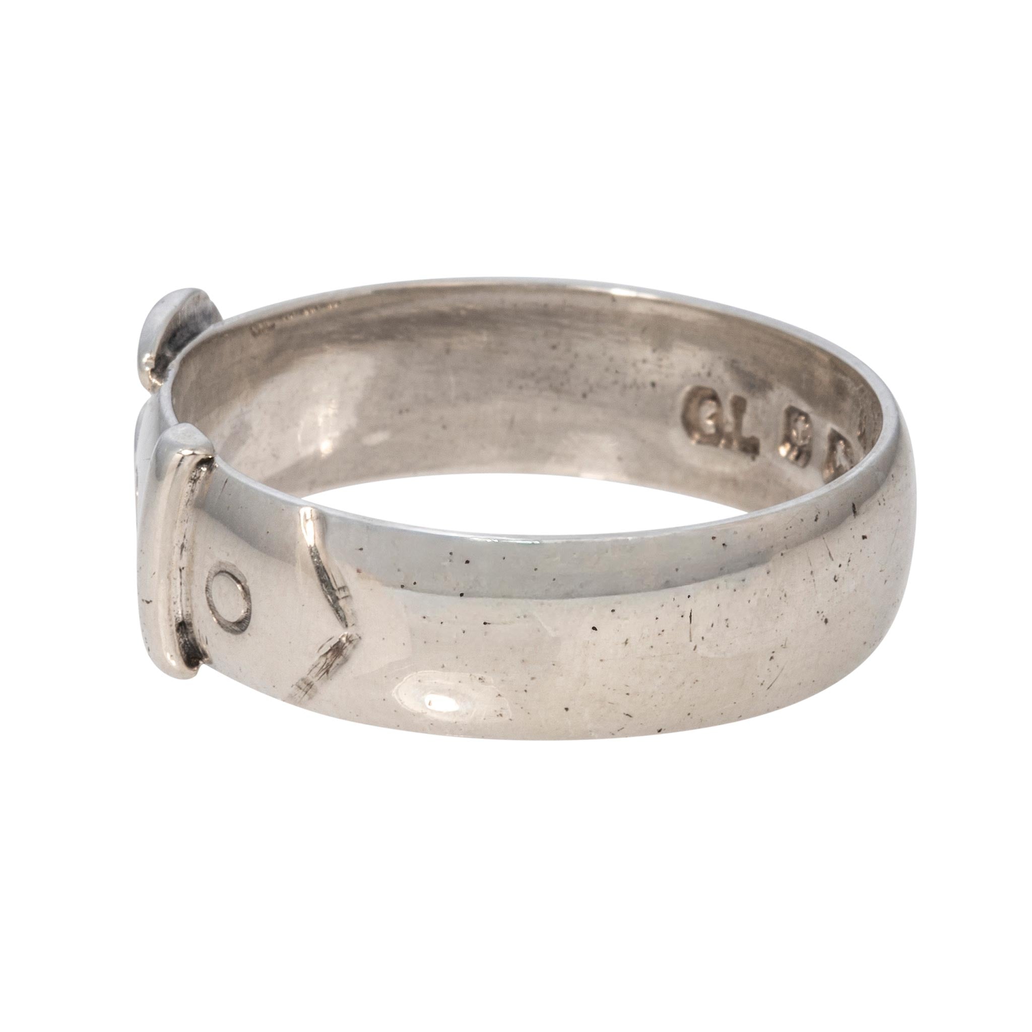 Edwardian Sterling Silver Buckle Ring