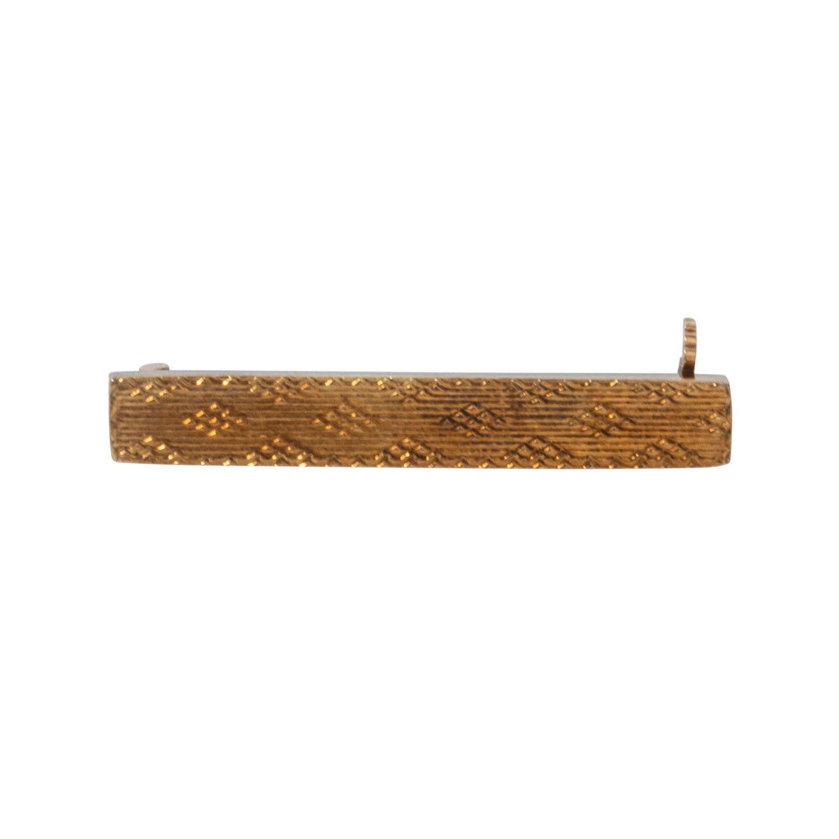 Estate Engraved Pattern 14K Gold Baby Bar Pin