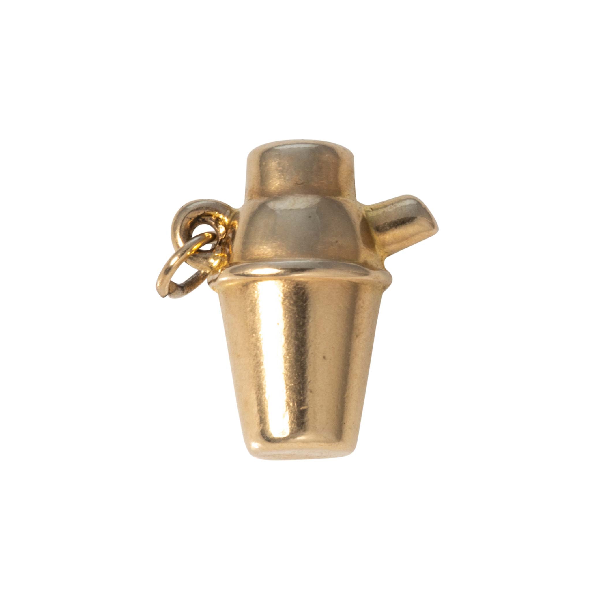 Vintage 14K Gold Cocktail Shaker Charm