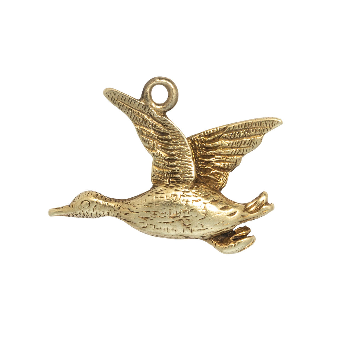 Vintage 14K Gold Flying Duck Charm