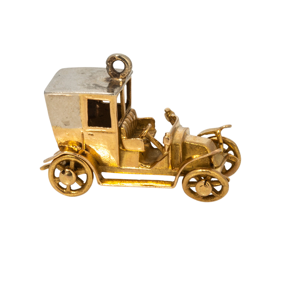 Vintage 14K Gold Antique Style Automobile Charm