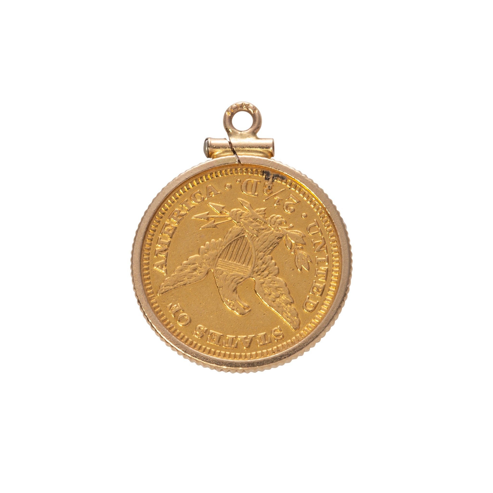 Estate 1906 Liberty Head Coin 10K Gold Charm