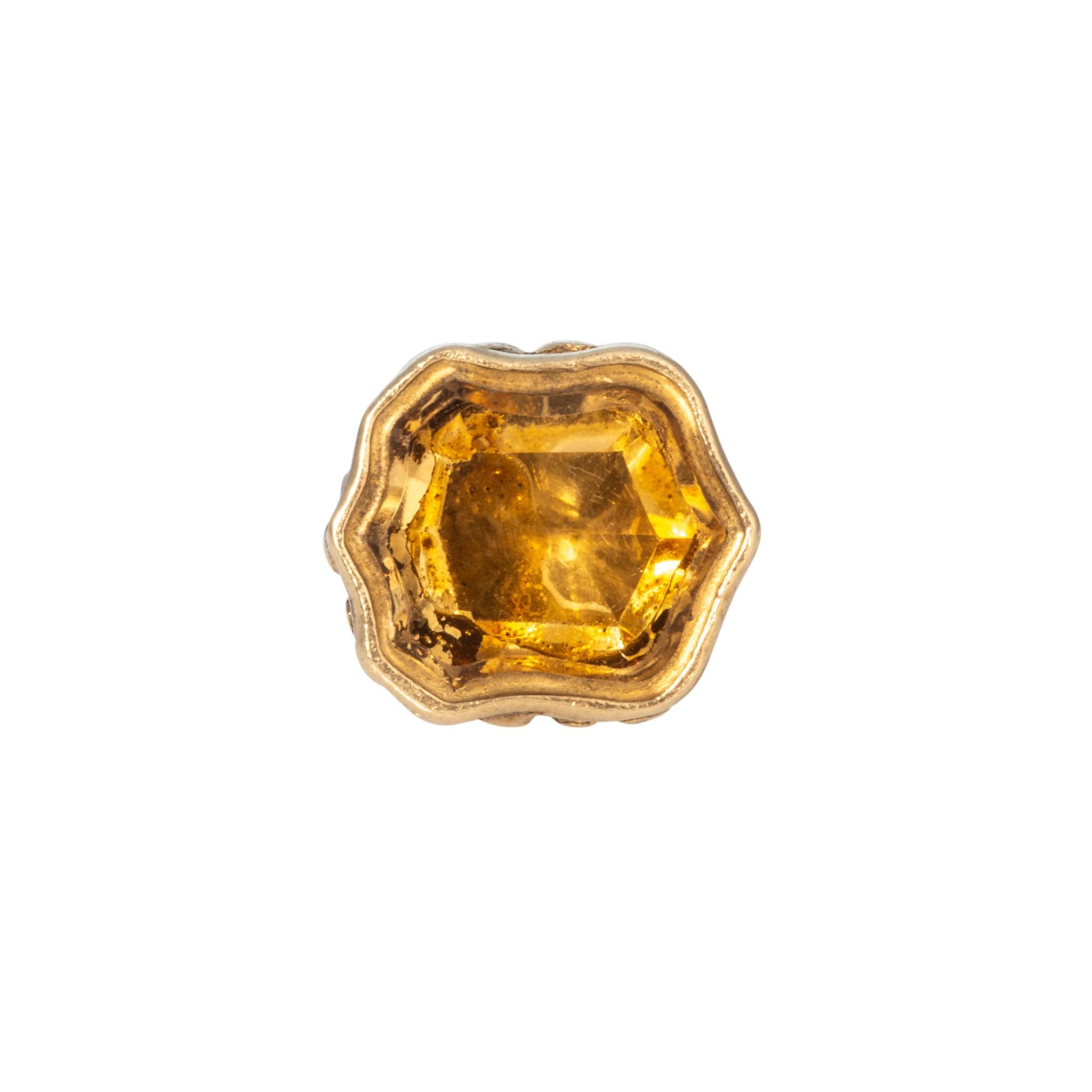 Victorian Shield Stone 14K Gold Fob Pendant