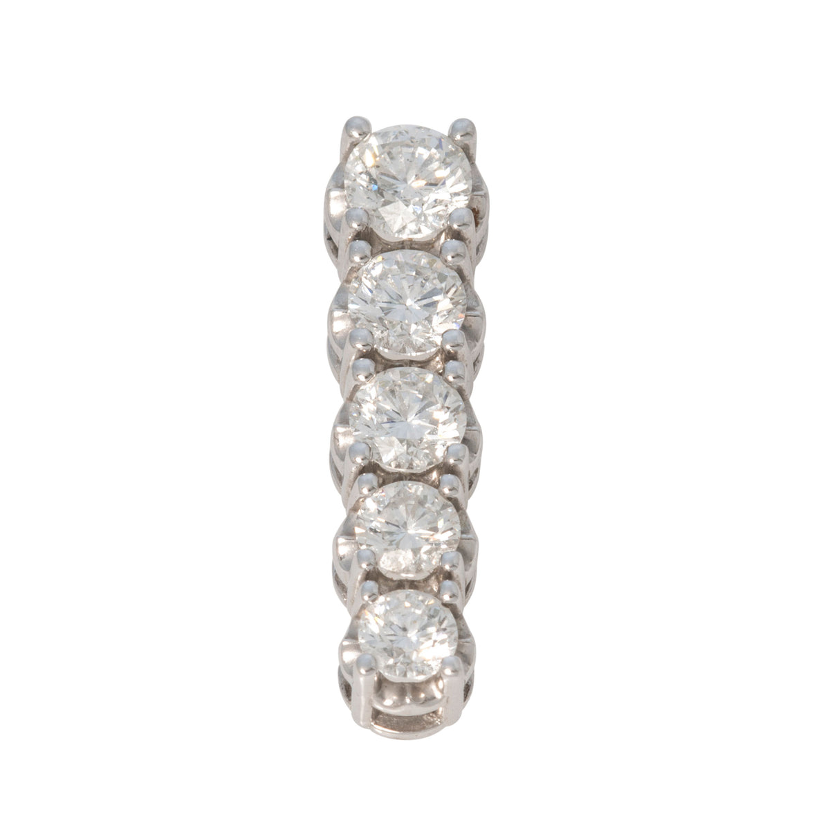 Estate 2ctw Graduated Diamond 14K White Gold Pendant