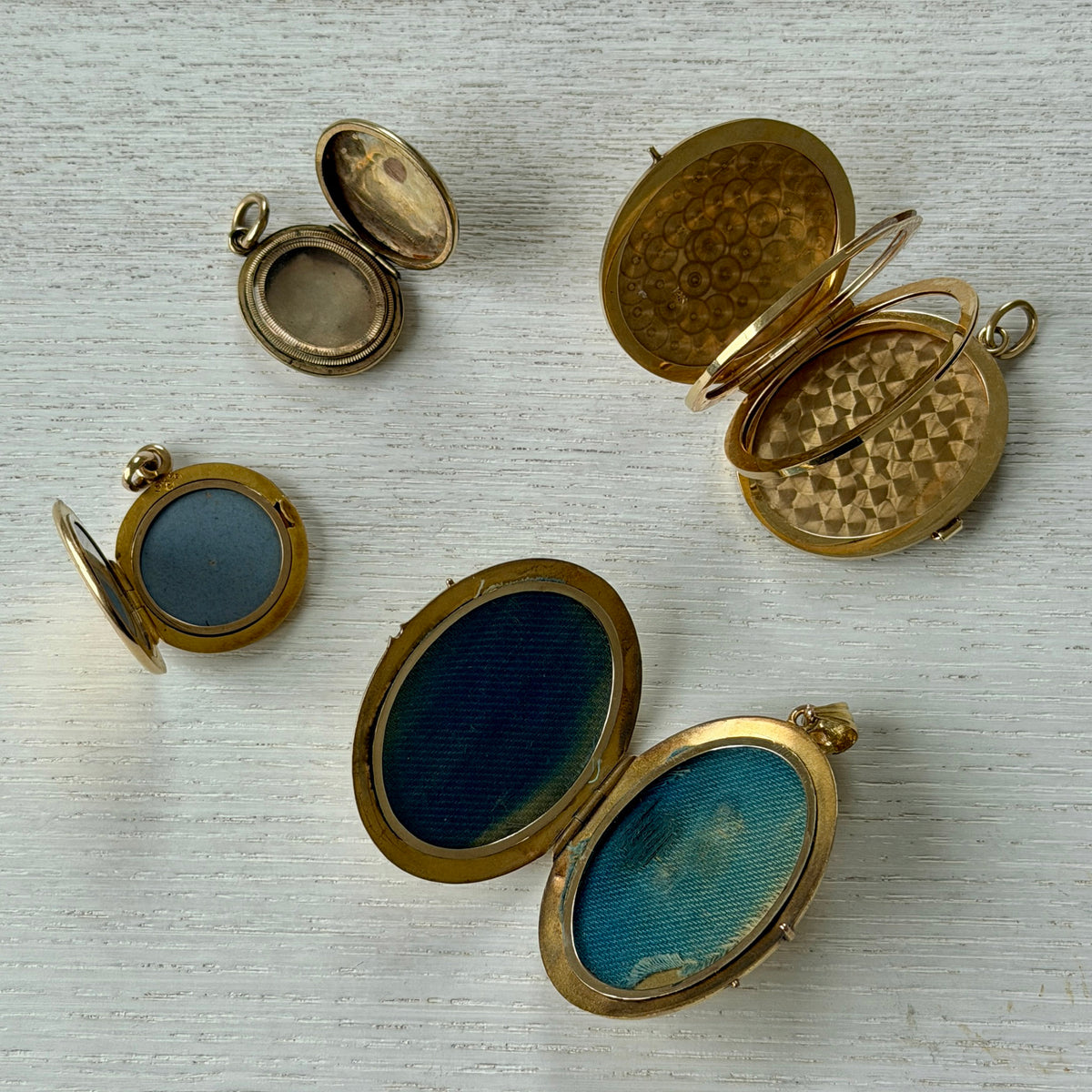 Victorian 10K Gold Double Sided Oval Locket Pendant, Victorian Style Diamond 14K Gold Double Sided Round Locket Pendant, Vintage 14K Yellow Gold Engraved Oval Locket Pendant, Victorian Style Pearl & Enamel Starburst 18K Gold Oval Locket Pendant
