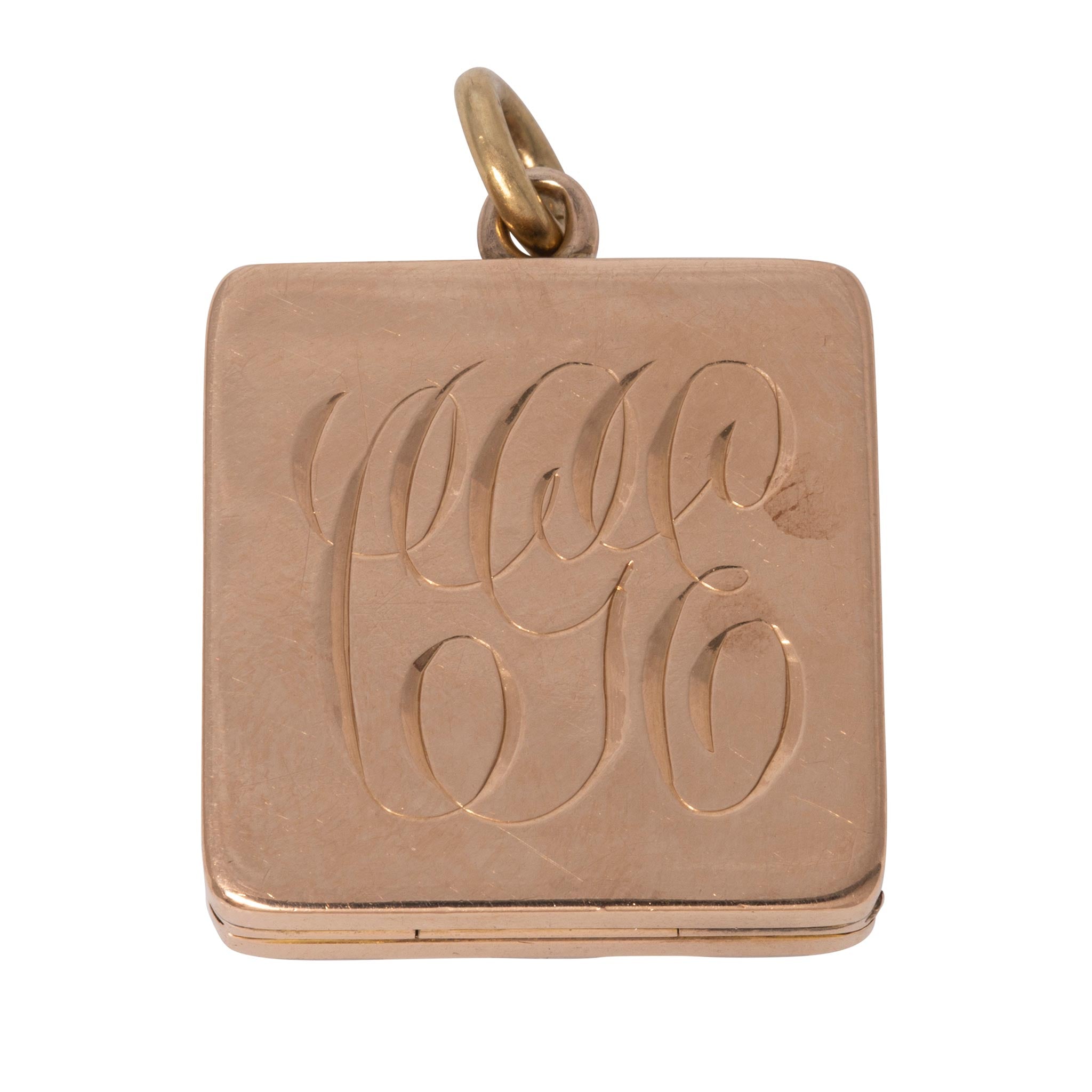 Victorian Style Diamond 14K Gold Checkerboard Locket Pendant