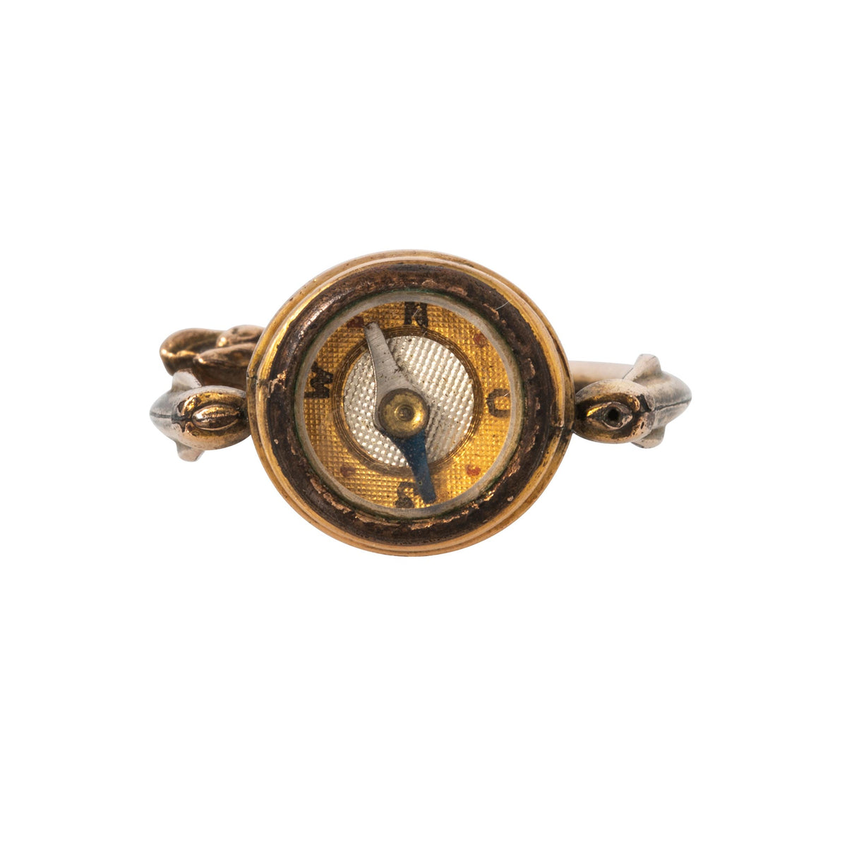 Victorian Style 9K Gold Horse Compass Fob Pendant