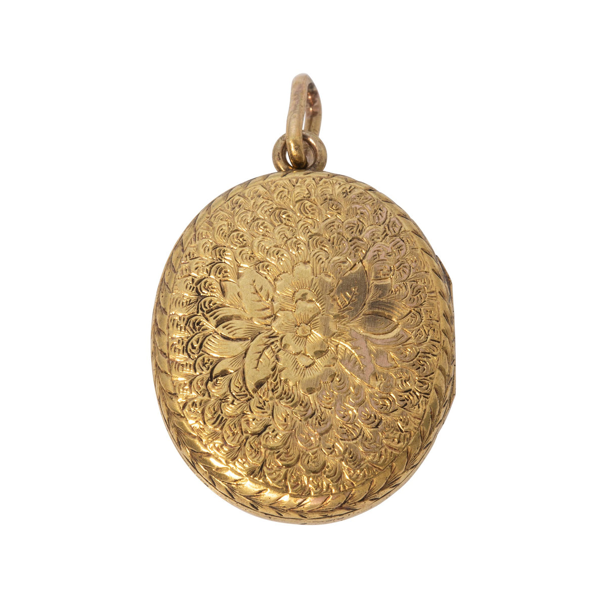 Victorian Pearl & Turquoise 18K Gold Oval Locket Pendant
