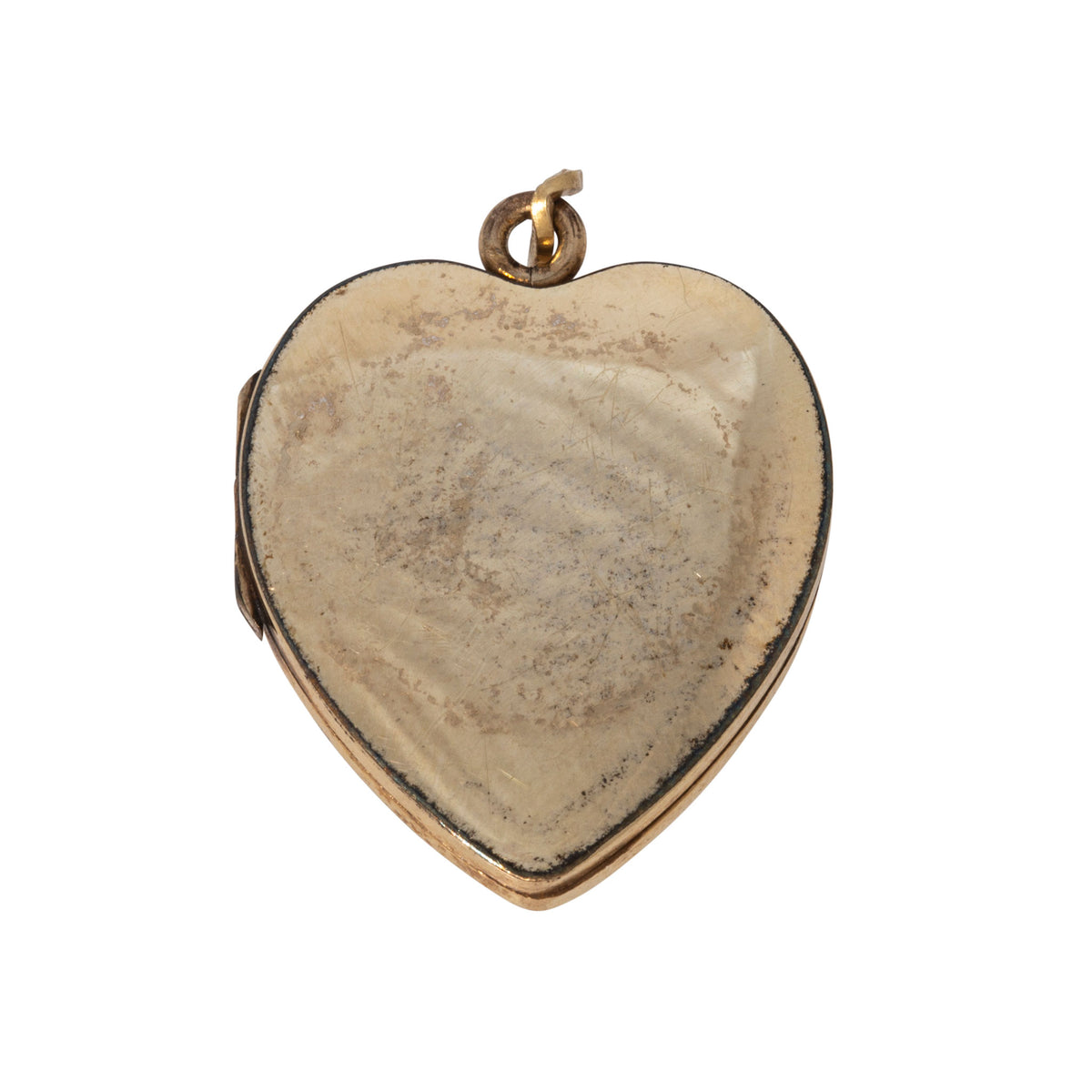 Estate Plain Gold-Filled Heart Locket Pendant .75"
