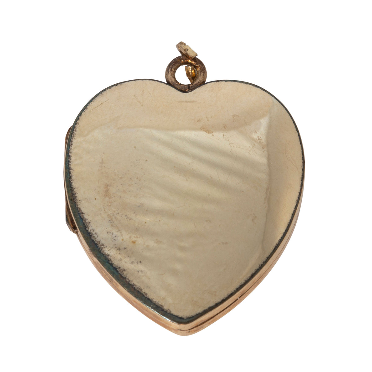 Estate Plain Gold-Filled Heart Locket Pendant 1"
