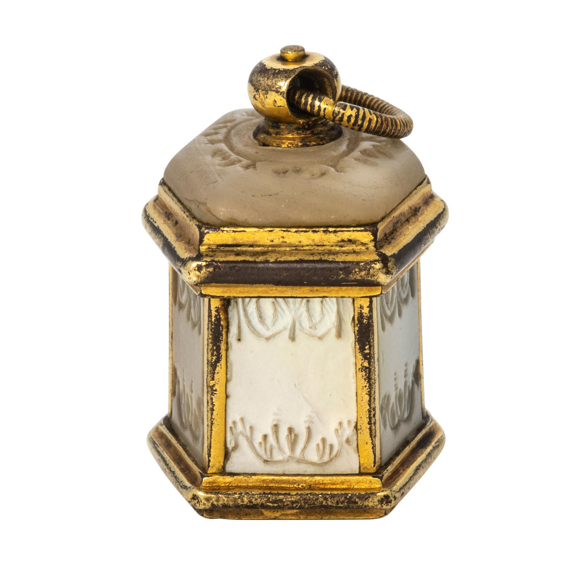 Georgian Mother of Pearl Pinchbeck Snuff Pendant