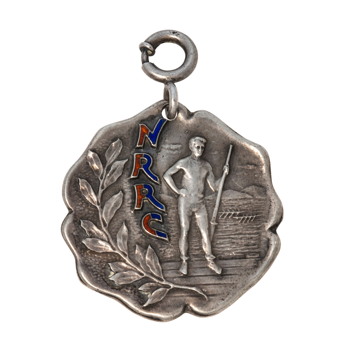 Vintage Silver 1921 New Rochelle Rowing Club Medal Pendant