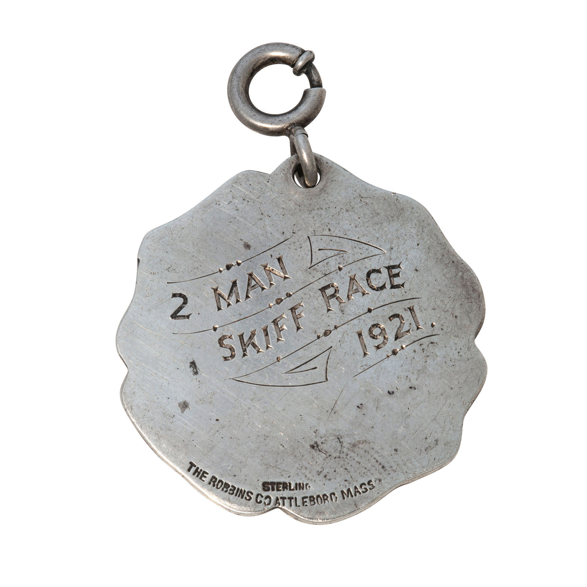 Vintage Silver 1921 New Rochelle Rowing Club Medal Pendant