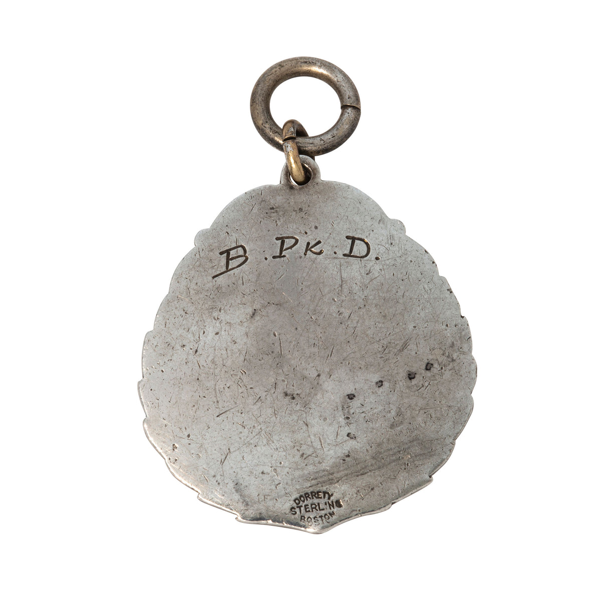 Vintage Silver 1936 Boston 2nd Prize Boxing Medal Pendant