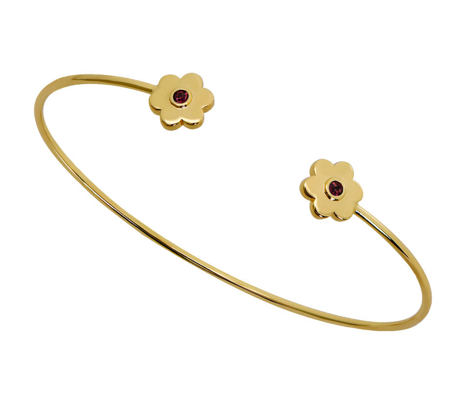 Goldbug Collection February Birthstone Daisy Cuff