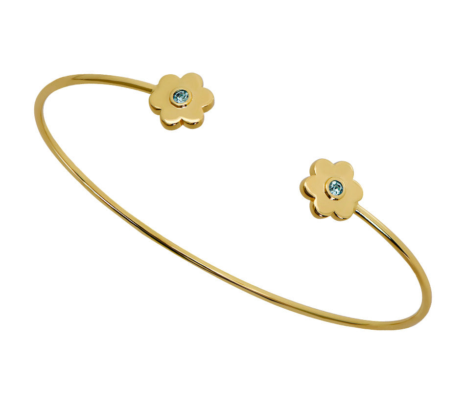 Goldbug Collection March Birthstone Daisy Cuff