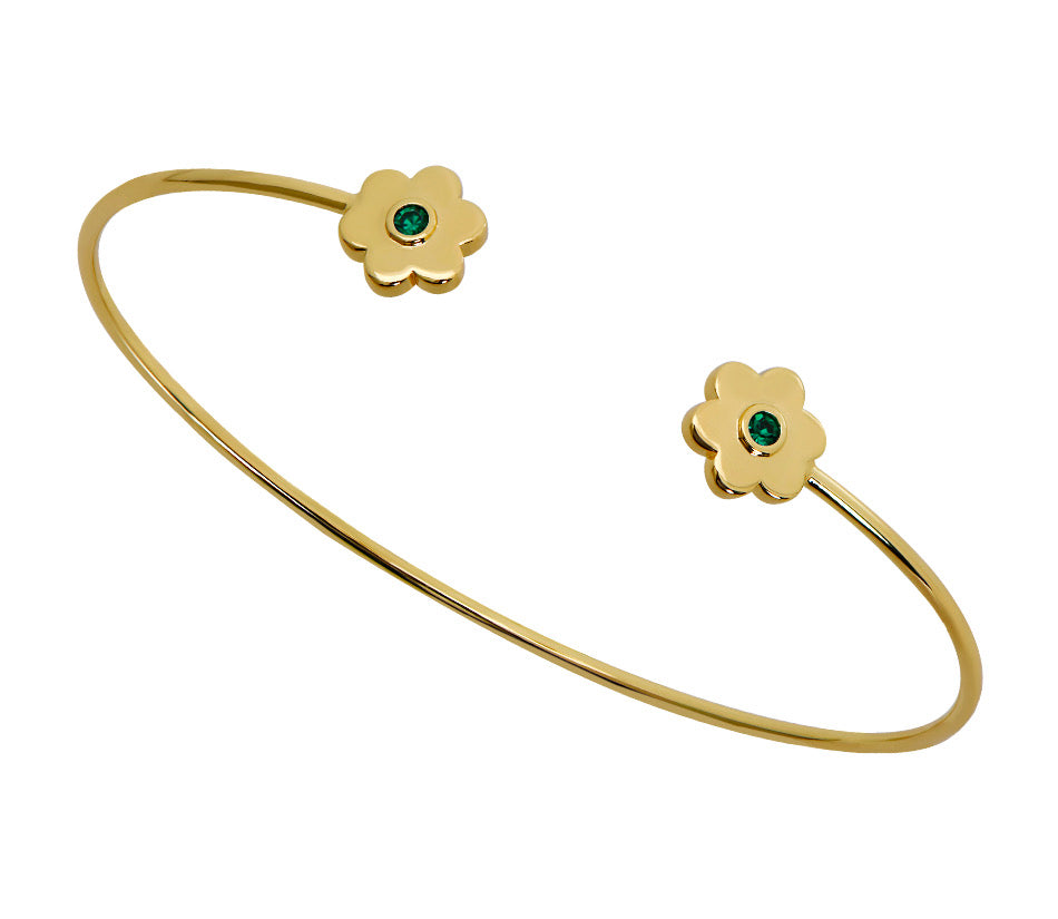 Goldbug Collection May Birthstone Daisy Cuff
